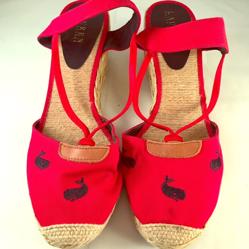 Lauren Ralph Lauren Raffia Whale Wedges